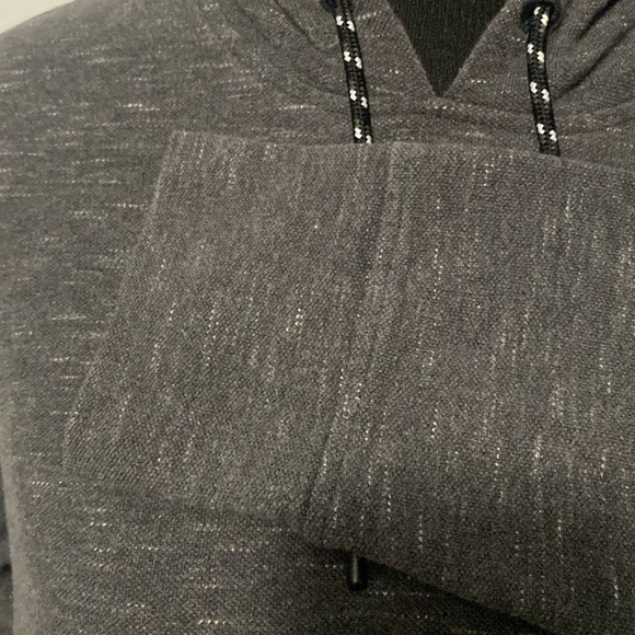 Adidas Women’s Sweatshirt Hoodie Dark Gray Heather Black Stitching & Tie Sz L - Picture 3 of 9